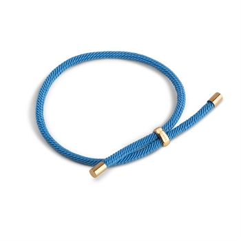 Enamel Color Cord armbånd i forgyldt sølv B145G-Steel